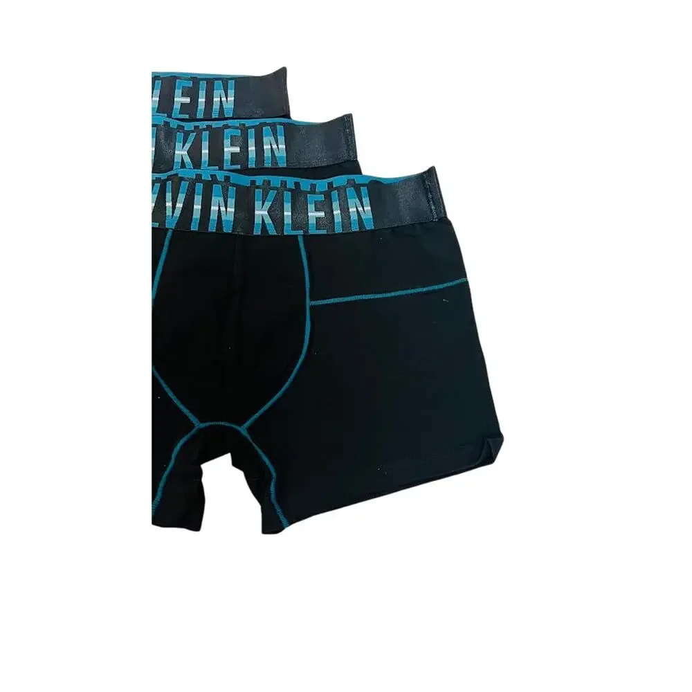 NEW!  Calvin Klein 3-Pack Modern Structure Boxer Briefs, BLK/BLUE‎ LARGE